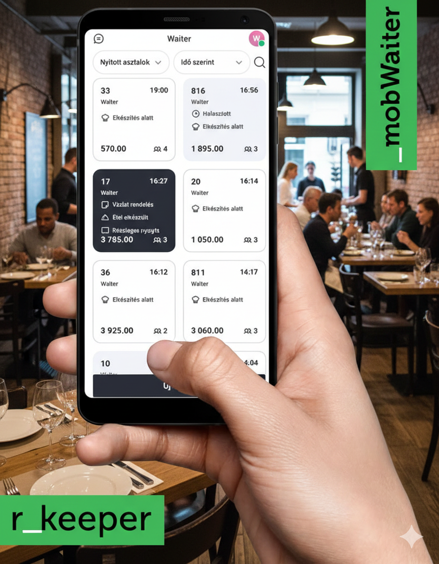 R-Keeper Mobile Waiter – Comanda merge mai repede. Vânzarea crește mai ușor.